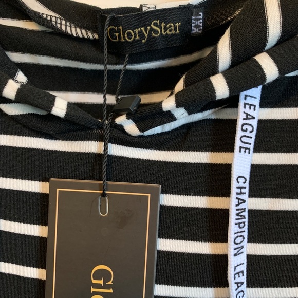 NWT Striped Hooded Maxi Dress - Picture 5 of 5